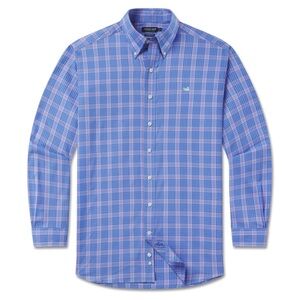 Southern Marsh Blue and Pink Plaid Button-Down Shirt